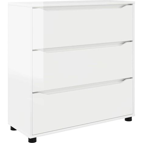 Maison Exclusive - Armadio Bianco Lucido 80 x 31 x 81 cm Legno multistrato