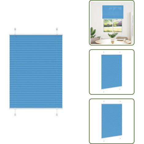 vidaXL Plissee Blau 100x100 cm Stoffbreite 99,4 cm Polyester (1/5)