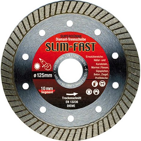 Foro Di Disco Di Taglio Del Diamante Slim-Fast Ø X 115 X 22,23 Millimetri, Spessore. 1,4 Millimetri