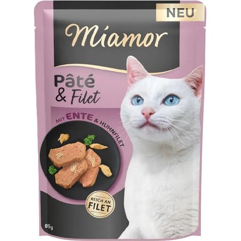 Miamor  Pâté et filet  Sachet pour chat 85 g - Canard et poulet 85 g