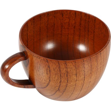Tasse en bois couleur bûche artisanale naturelle, mug pour café thé bière jus lait, fait main, 3 (1/3)