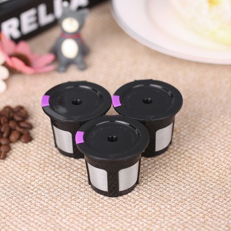 Lot de 3 capsules à café réutilisables pour machines Keurig 2.0 et 1.0, filtres à café rechargeables (1/5)