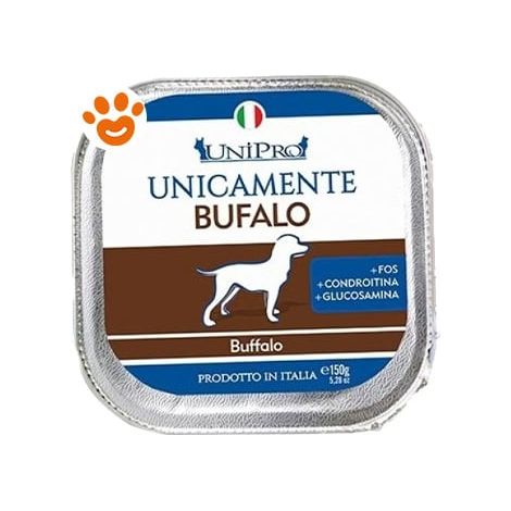 Unipro Dog Adult Unicamente Bufalo - Vaschetta 150 Gr -