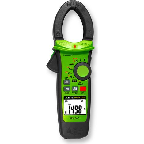 KPS-DCM8500PV Pinza Amperometrica TRMS con Bluetooth per applicazioni Solari Tensione fino a 1500VAC/2000VDC Corrente AC/DC 600A e 4000µA DC (1/3)