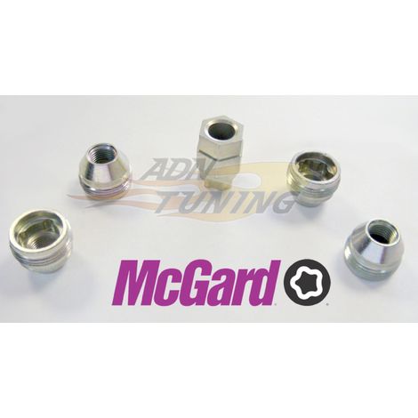 4 ECROUS ANTIVOL SU MCGARD M12X1.25/ 60°/ LONG. 19.7MM/ Ø19/21MM