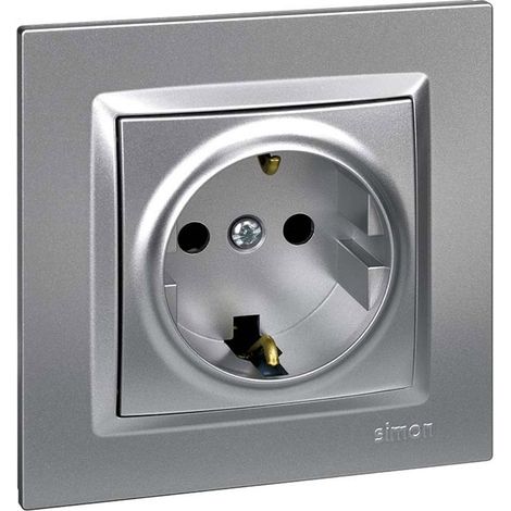 prise schuko aluminium série 10