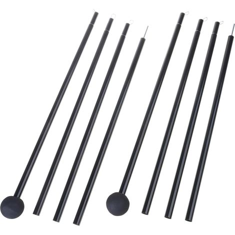Lot de 2 poteaux de tente de plage pliables à longueur réglable pour auvent d'extérieur (1/5)