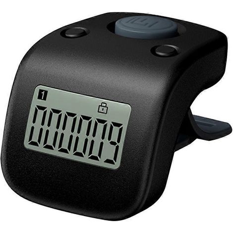 Compteur de doigts rechargeable, compteur numérique de comptage, compteur de clics numériques pour doigts-3.4X3CM-Black (1/2)