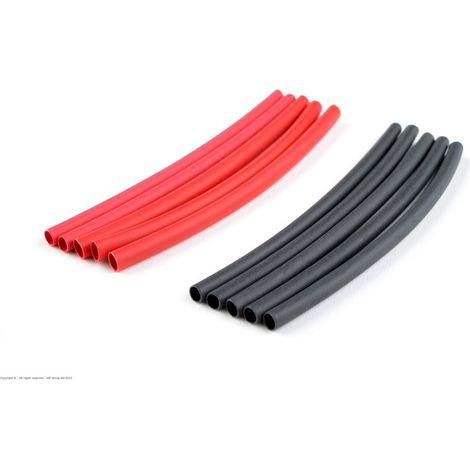Revtec - Shrink Tubing - 2.4mm - Red + Black - 10 pcs