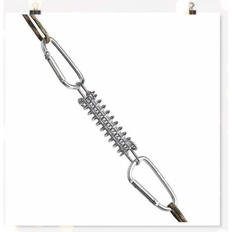 Boucle Ressort Tension Fixation Store - Voile D'ombrage Fixations Accessoires avec 4 Ressorts HéLicoïdaux 8 Mousquetons, 4 Pcs (1/5)