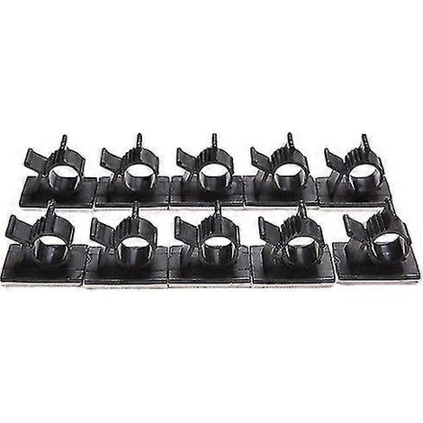25-26 10 pièces/ensemble Attache-câbles adhésive de 16 mm avec clip de fixation (1/4)