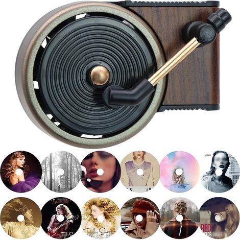 Auto-Lufterfrischer-Diffusor im Schallplatten-Design – mit 12 Dufttabletten – Retro-Lufterfrischer-Diffusor – Aromatherapie – Lüftungsschlitzclip – Vinyl-Schallplatten-Stil (1/5)
