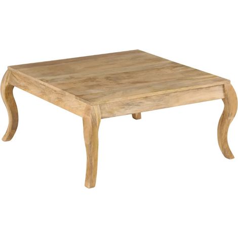 Table basse carrée manguier massif clair Sempra 2 (1/5)