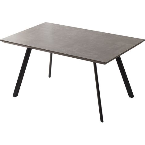 Ensemble de table à manger 120 cm en MDF avec chaises (1 table, MDF, gris)