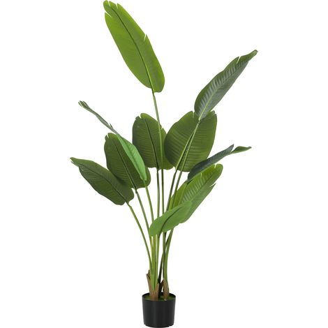 Planta Artificielle Bananera 160 cm avec Maceta et Hojas Vertes pour Intérieur