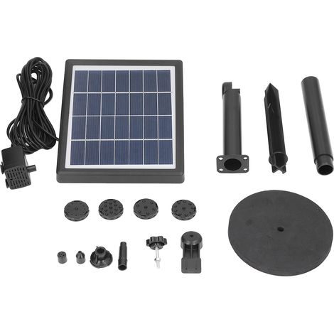 Pompe de fontaine solaire flottante multi-buses 3.5W pour bassin d'oiseaux, piscine et jardin, économe en énergie