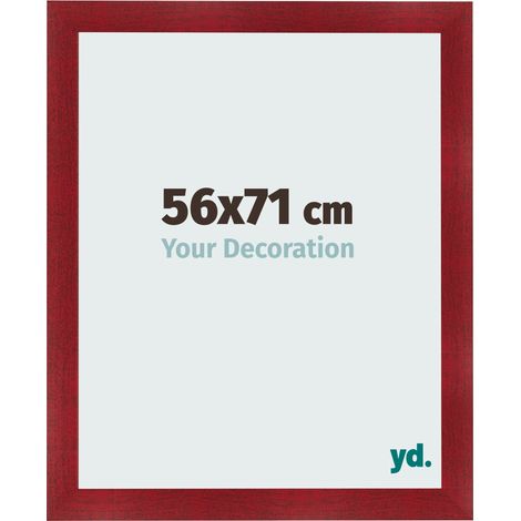 yd. - Cadre photo 56x71 - Vin Rouge Patine - MDF - Pisa (1/5)