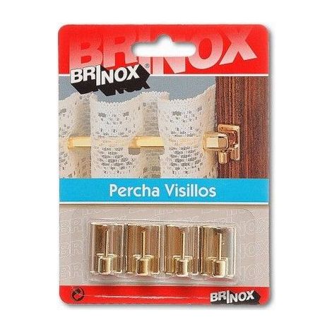 PERCHA ADH.PLAST+INOX ORO 4UD - BRINOX (1/2)