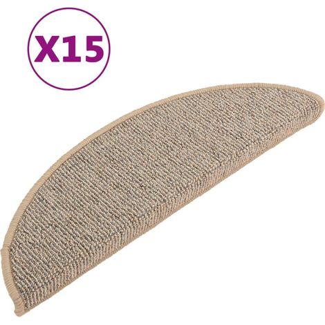 Maison Exclusive - Stufenmatten 15 Stk. 56x17x3 cm Braun Halbrund