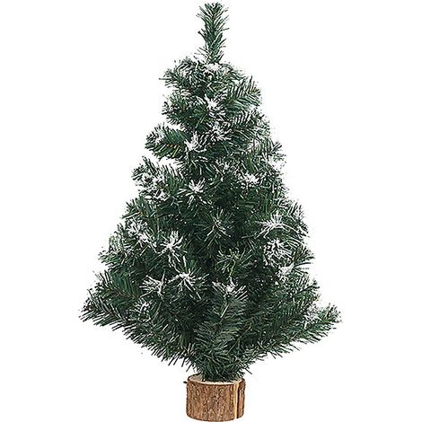 Arbre De Noel Blanc Decore Flocons Neige PVC Base Bois 40cm Decoration Fete (1/2)