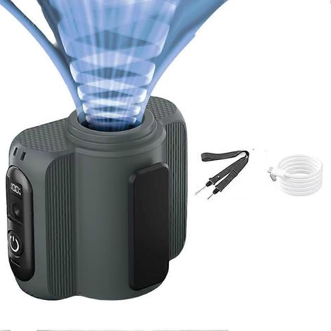 Ventilateur portable à pince pour la taille, mini ventilateur de cou rechargeable avec 100 vitesses pour les chantiers, la maison et les activités de plein air. (1/5)