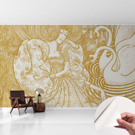 Fototapete Selbstklebend - trendige Wanddeko - Schlafzimmer - Wohnzimmer Feminine Eleganz 416x254 cm (1/5)