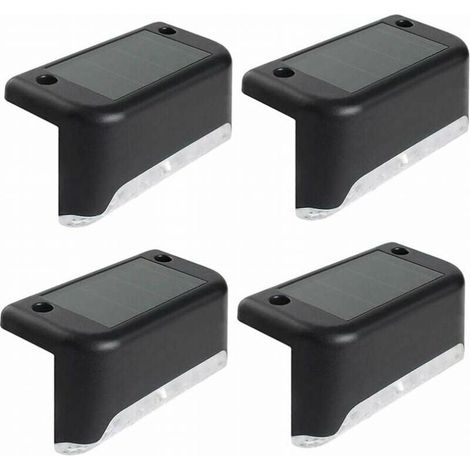 Lampes de jardin solaires, lampes de terrasse LED étanches, éclairage extérieur solaire - Lot de 4 (1/5)