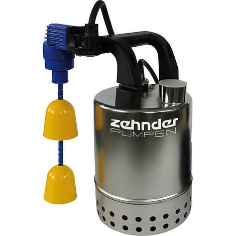 Pompe submersible eaux sales inox modèle avec flotteur compact