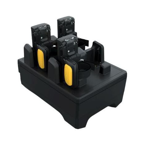 Zebra CRD-RS51-4SCHG-01 Base de carga de 4 ranuras para RS5100 Negro Amarillo