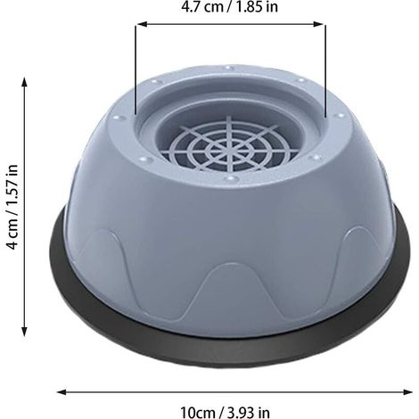 Lot de 4 patins en caoutchouc anti-vibrations pour lave-linge et sèche-linge (1/4)
