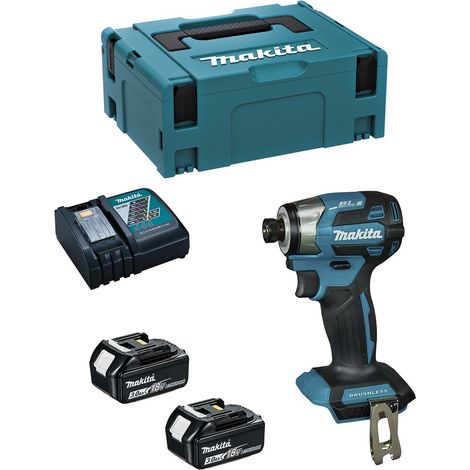 Avvitatore a impulsi a batteria Makita DTD 173 RFJ 18 V 180 Nm 1/4" brushless + 2x batteria ricaricabile 3,0 Ah + caricabatterie + Makpac (1/5)