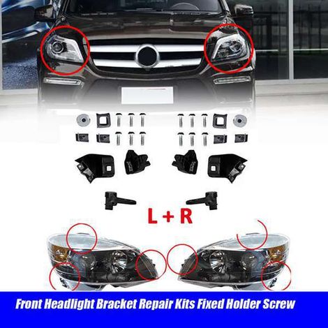 A1668200614 is a repair kit for the headlight bracket on the right front bumper of Mercedes-Benz GL Class or GLS Class. (1/5)