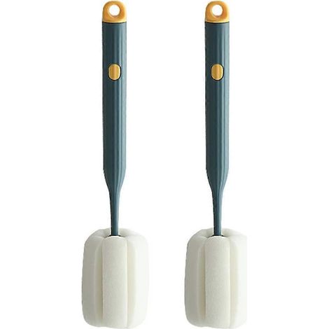 Lot de 2 goupillons en éponge doux et faciles à nettoyer (bleu marine) (1/2)