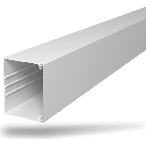 OBO Bettermann Vertr Wand+Deckenkanal m.Obert. 100x130mm,PVC WDK100130RW 2 Stk
