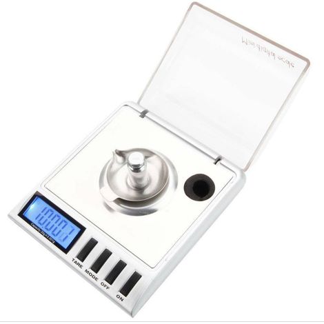 Balance de poche numérique au milligramme, balance électronique pour bijoux, recharge de pièces de monnaie et mini balance de cuisine compacte --AquaForge