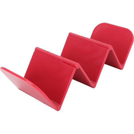 Présentoir à tacos, compatible lave-vaisselle et micro-ondes, stable, pour restaurants, cuisines et fêtes, rouge (1/5)