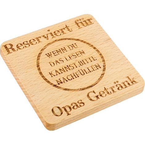 Lustige Opa Geschenk Holz Untersetzer Vatertag Geburtstag - Opa 1 (1/5)