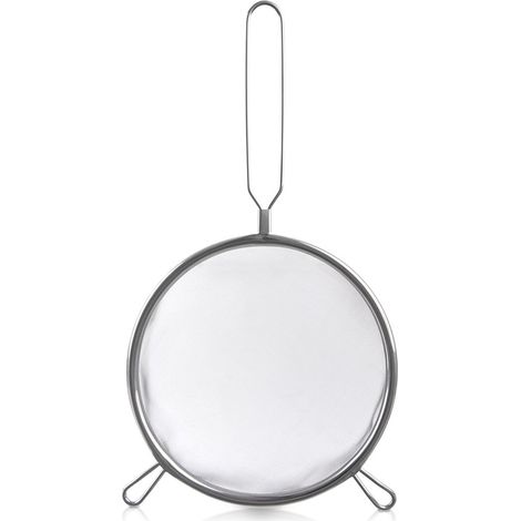 Küchensieb aus Stahl mit Griff, Mehlsieb 20 cm