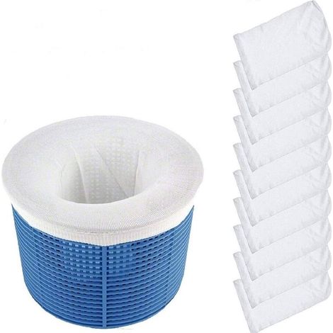 Pool Skimmer Socks, 10 Pcs Pool Skimmer Socks for Filters, Baskets and Skimmers, Durable and Universal (1/5)