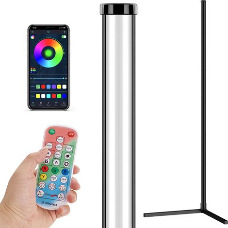 1 Lampe d'angle, RGB, contrôle Bluetooth, projection 5-10m², salon chambre (1/5)