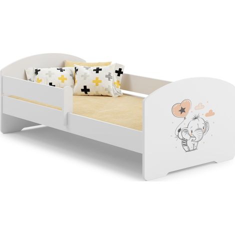 Letto per bambini LUK 160x80 con ringhiera - Elefantino (1/5)