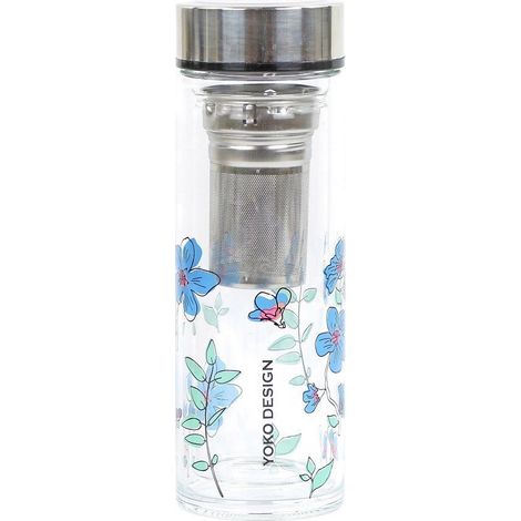 Théière en verre garden Par'tea 350ml fleurs - Yoko Design
