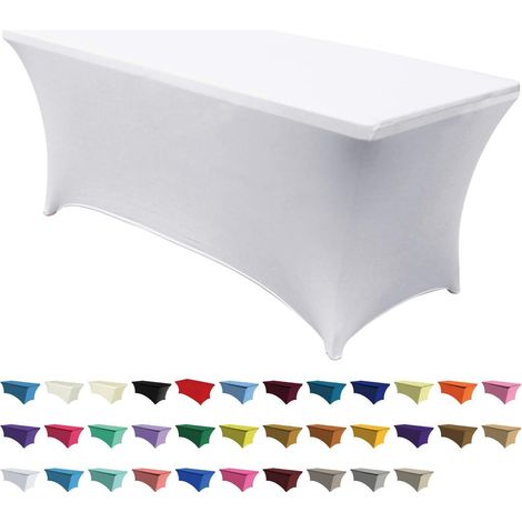 Nappes en spandex pour table rectangulaire de 120 cm (4 pieds), housses de table extensibles en polyester, dessus de table (1/5)