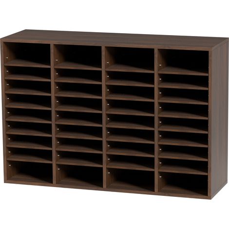 Mophorn Literatur-Organizer,Büro-Briefkastenmit 36Fächern und verstellbaren Regalen,Literatursortierer aus Holz 99,9x30,5x68,1cm für Büro,Zuhause,Klassenzimmer,Poststellenorganisation,EPA-zertifiziert