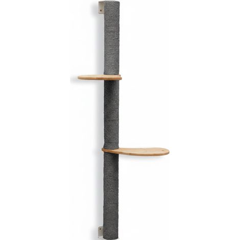 132 cm Rascador de Pared con 2 Plataformas - Árbol para Gatos - Columna de Sisal (1/5)