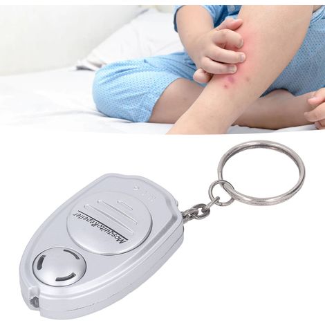 Porte-clés anti-moustiques ultrasonique argenté, mini répulsif anti-moustiques électronique pour bébé (1/5)
