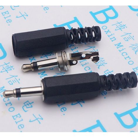3.5mm Mono Audio Plug with Soldering Type - 3.5mm Mono Headphone Plug Connector (1/4)