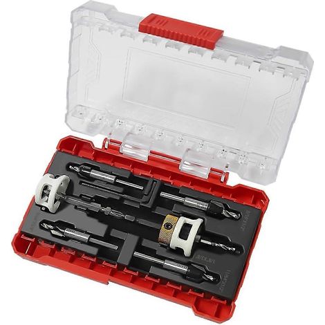 Sechskant-Senkbohrer-Set mit reibungsarmem Tiefenanschlag