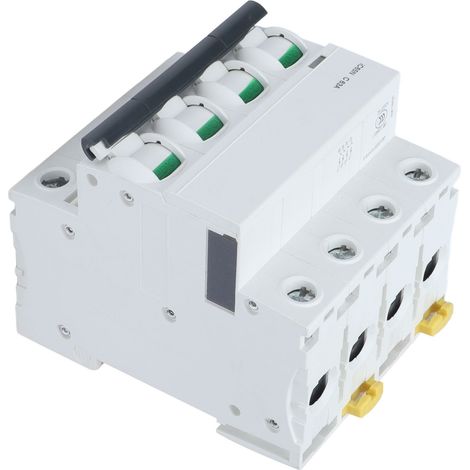 Disjoncteur MCB 4P basse tension, montage sur rail DIN, 400 V CA, 63 A, pour équipements domestiques (1/5)