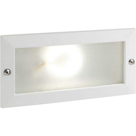 SEGNA PASSO LED INCASSO RETTANGOLARE APERTO 'ESCAPE' colore bianco - 10 watt  - SOVIL